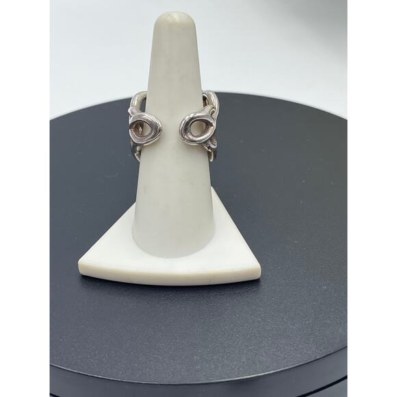 Israel Sterling Silver Wide Crisd Cross Ring Sz 8 - Picture 5 of 8